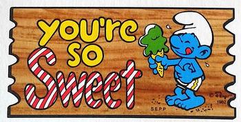 1982 Topps Smurf Supercards #30 You're so Sweet Front
