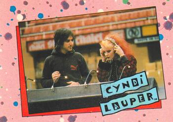 1985 Topps Cyndi Lauper #10 At 17, Cyndi left home and moved to Vermont. S Front