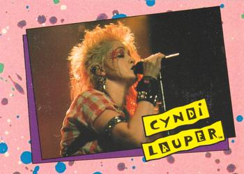 1985 Topps Cyndi Lauper #21 Cyndi lived near a racetrack and an airport wh Front