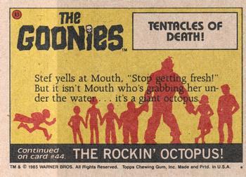 1985 Topps The Goonies #43 Tentacles of Death! Back