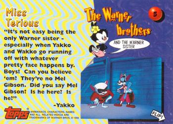 1995 Topps Animaniacs #5 Miss Terious Back