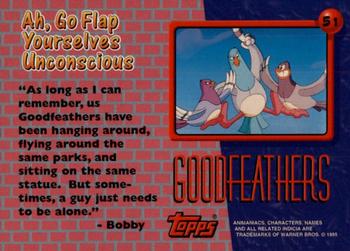 1995 Topps Animaniacs #51 Ah, Go Flap Yourselves Unconscious Back