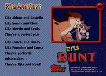 1995 Topps Animaniacs #52 Rita And Runt Back