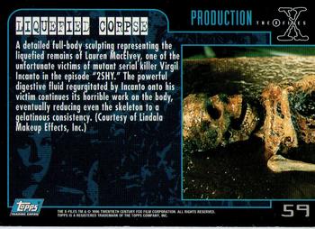 1996 Topps The X-Files Season Three #59 Liquefied Corpse Back