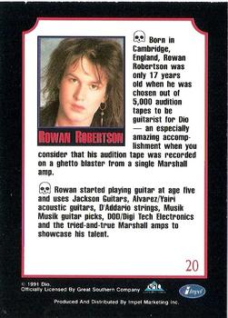 1991 Impel Mega Metal #20 Rowan Robertson Back