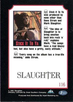 1991 Impel Mega Metal #116 Slaughter Back
