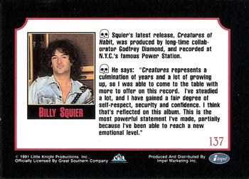 1991 Impel Mega Metal #137 Billy Squier Back
