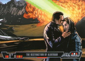 2013 Topps Star Wars Illustrated A New Hope #66 The Destruction of Alderaan Front