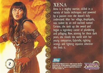 1998 Topps Xena: Warrior Princess #2 Xena Back