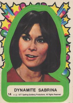 1977 Topps Charlie's Angels - Stickers #14 Dynamite Sabrina Front