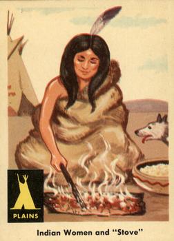 1959 Fleer Plains Indians (R730-2) #5 Indian Woman & Stove Front