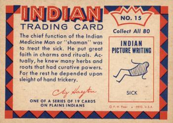 1959 Fleer Plains Indians (R730-2) #15 Medicine Man Back