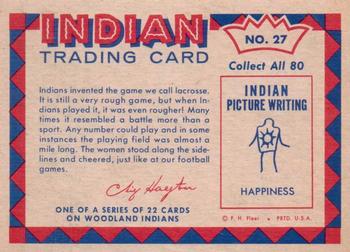 1959 Fleer Plains Indians (R730-2) #27 Indians Playing Lacrosse Back
