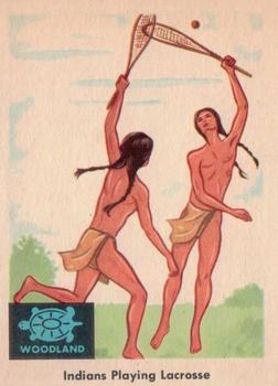 1959 Fleer Plains Indians (R730-2) #27 Indians Playing Lacrosse Front