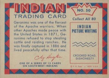 1959 Fleer Plains Indians (R730-2) #50 Geronimo Back