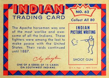 1959 Fleer Plains Indians (R730-2) #62 Apache Horseman Back