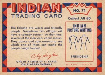 1959 Fleer Plains Indians (R730-2) #71 Eskimo Comedy Mask Back