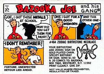 1975 Topps Bazooka Joe and His Gang #75-1 Fortune. Unexpected detour lies ahead. Front