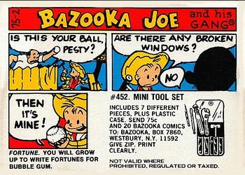 1975 Topps Bazooka Joe and His Gang #75-2 Fortune. You will grow up to write fortunes for bubble gum. Front