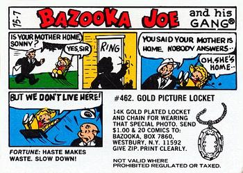 1975 Topps Bazooka Joe and His Gang #75-7 Fortune: Haste makes waste. Slow down! Front
