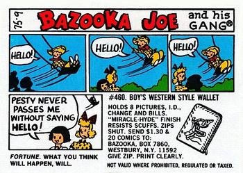 1975 Topps Bazooka Joe and His Gang #75-9 Fortune. What you think will happen, will. Front