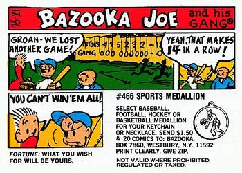 1975 Topps Bazooka Joe and His Gang #75-21 Fortune: What you wish for will be yours. Front