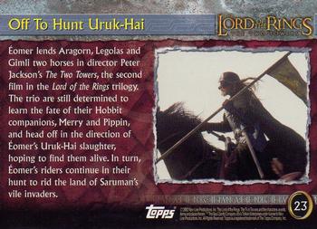 2002 Topps Lord of the Rings: The Two Towers #23 Off To Hunt Uruk-Hai Back