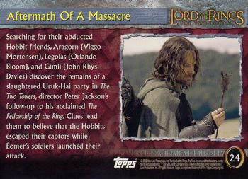 2002 Topps Lord of the Rings: The Two Towers #24 Aftermath Of A Massacre Back