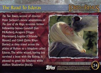 2002 Topps Lord of the Rings: The Two Towers #34 The Road To Edoras Back