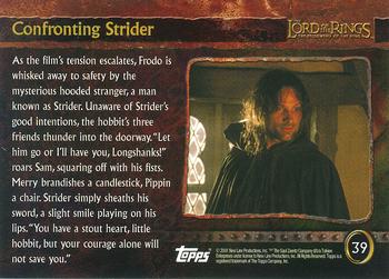 2001 Topps Lord of the Rings: The Fellowship of the Ring #39 Confronting Strider Back