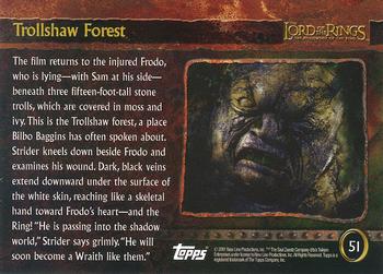 2001 Topps Lord of the Rings: The Fellowship of the Ring #51 Trollshaw Forest Back