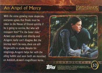 2001 Topps Lord of the Rings: The Fellowship of the Ring #53 An Angel of Mercy Back