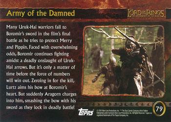 2001 Topps Lord of the Rings: The Fellowship of the Ring #79 Army of the Damned Back