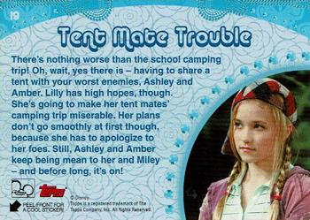 2008 Topps Hannah Montana Stickers #19 Tent Mate Trouble Back