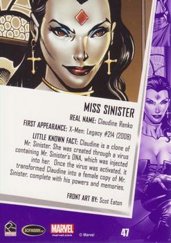 2013 Rittenhouse Women of Marvel Series 2 #47 Miss Sinister Back