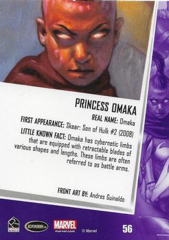 2013 Rittenhouse Women of Marvel Series 2 #56 Princess Omaka Back