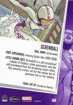 2013 Rittenhouse Women of Marvel Series 2 #64 Screwball Back
