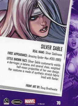 2013 Rittenhouse Women of Marvel Series 2 #70 Silver Sable Back