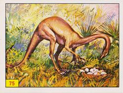 1986 Panini Dinosaurs/Prehistoric Animal Stickers #75 Oviraptor Front