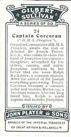 1925 Player's Gilbert & Sullivan (A Series) #24 Captain Corcoran Back