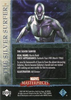 2007 SkyBox Marvel Masterpieces - Gold #77 The Silver Surfer Back