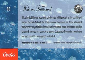 1995 Coors #82 Welcome Billboard Back
