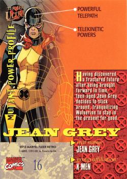 2013 Fleer Retro Marvel  - Ultra X-Men #UX16 Jean Grey Back
