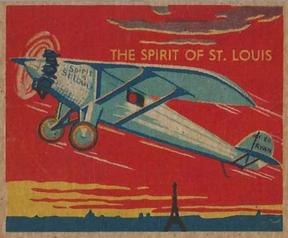 1934 National Chicle Sky Birds (R136) #72 The Spirit of St. Louis Front