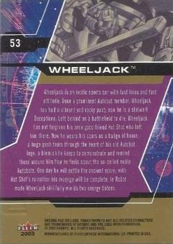 2003 Fleer Transformers Armada - Gold #53 Wheeljack Back