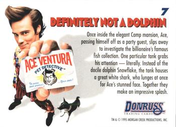 1995 Donruss Ace Ventura: When Nature Calls #7 Definitely not a Dolphin Back