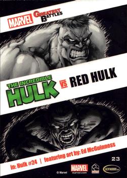 2013 Rittenhouse Marvel Greatest Battles - Red #23 Hulk / Red Hulk Back