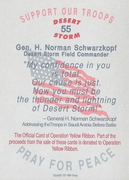 1991 AMA Group Desert Storm Operation Yellow Ribbon #55 General H. Norman Schwarzkopf Back