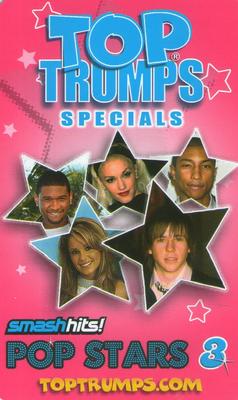2005 Top Trumps Specials Smash Hits Pop Stars 3 #NNO Christina Aguilera Back