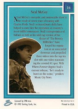 1992 Sterling Country Gold - Gold Foil #14 Neal McCoy Back